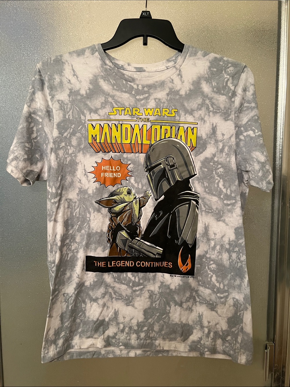 Old Navy Gray Tie-Dye The Mandalorian & Grogu Graphic Tee